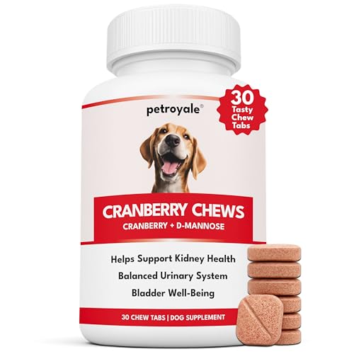 Image of Petroyale Cranberry Chews for Dogs - Dog UTI Health Supplement - Better Urinary Tract & Bladder Function - Antioxidant, Anti-Inflammatory - for Dogs of All Breeds (30 Chews Tabs)