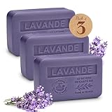 La Maison du Savon 3x250g Lavendelseife angereichert mit Bio-Sheabutter, 97% natürliche...