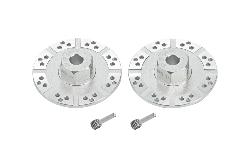 GPM Upgrades Aluminum 7075 +1.5Mm Hex With Brake Disk With Silver Lining for 1/10 Baja Rey Desert Truck-Los03008 (silver)