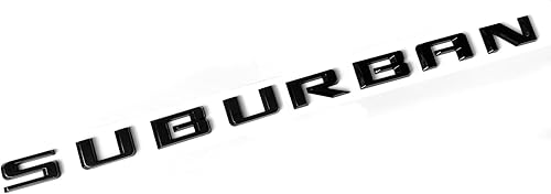 Miniatura 1 de Emblema Suburban OEM 2021 Letras 3D Compatible con Suburban 84910061 2019-2025 Negro Brillante