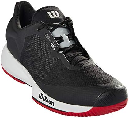 Wilson Men's KAOS Swift Tennis Shoe, Black/Pearl Blue RED, 8.5 | Image 6