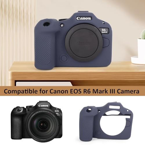Funda de silicona para Canon EOS R6 Mark III color azul oscuro miniatura 2