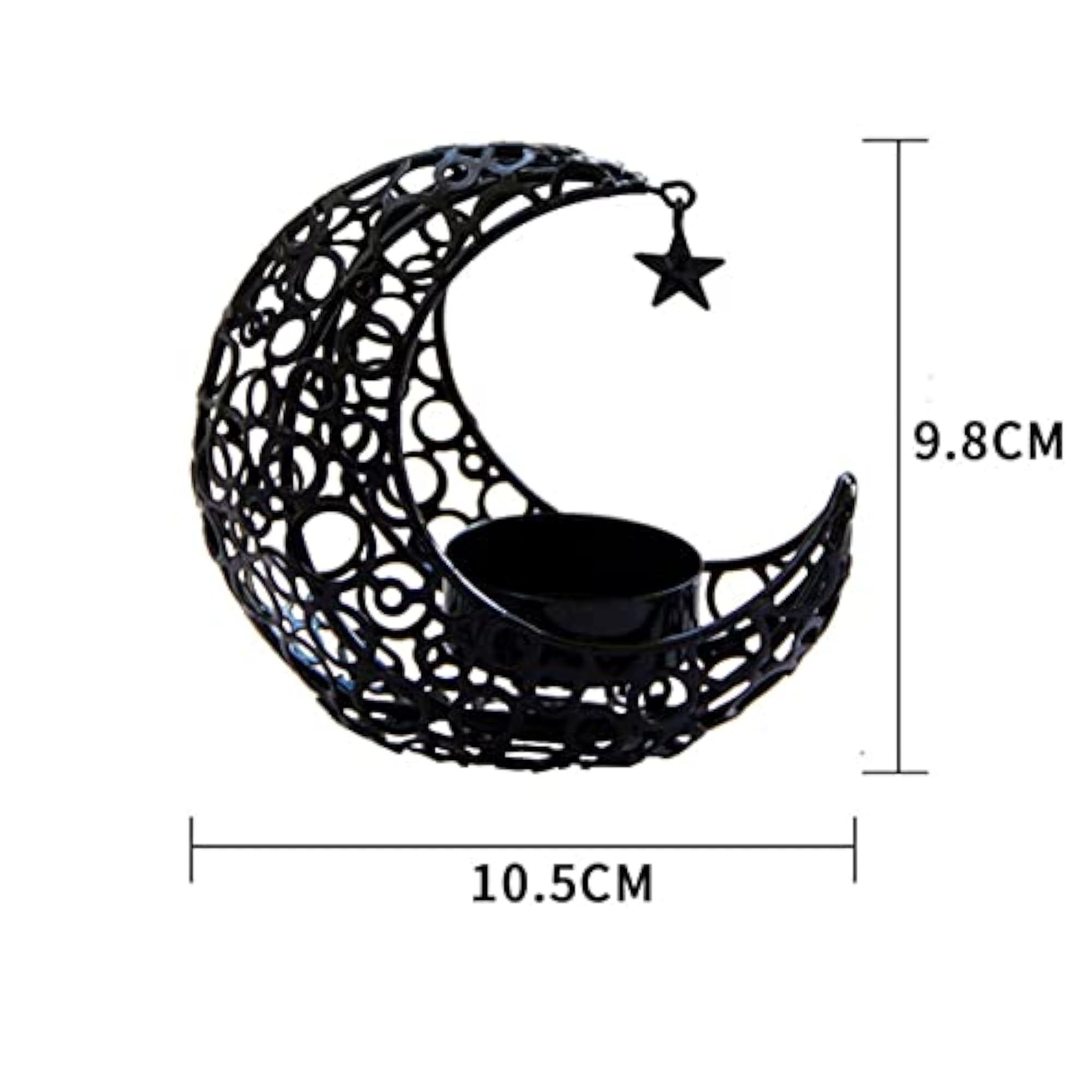 2x Eid Moon Star Candlestick Party Decor Gift