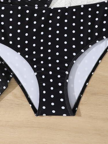 Image of SEGT Girl's 3 Piece Striped Bikini Swimwear Cute Swimsuits Bathing Suit High Waisted with Cover Up Beach Skirt