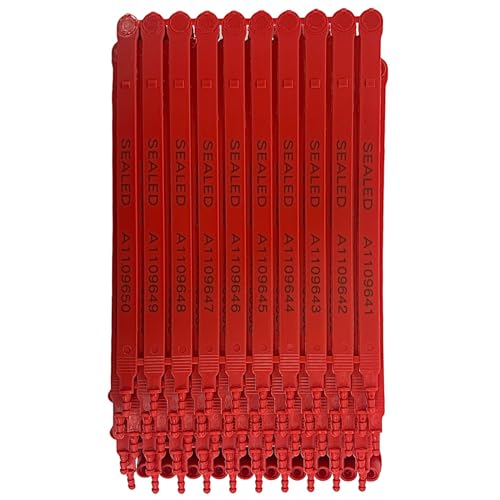 AVG Packaging Supplies Red Plastic Security Seals (8
