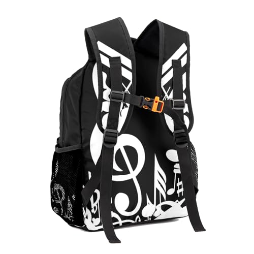 Notes Music Piano Kids Toddler Backpack Personalized School Bag with Chest Strap for Boys Girls Preschool Kindergarten Nursery Children Bag3