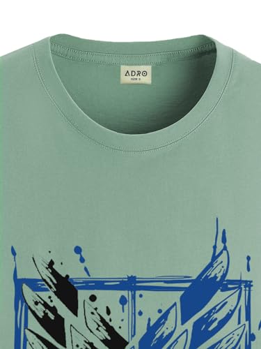 Image of ADRO Men's 100% Cotton Regular Fit T-Shirt