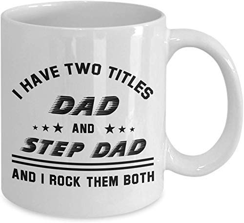 NA Tengo Dos títulos, papá y padrastro, y los mece Ambos, Taza Alta Personalizada, Grande y acogedora de Barista…