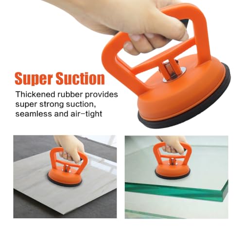Image of 2 Pack Car Dent Puller Kit - Strong Suction Cup Dent Remover, Car Dent Removal Kit Dent Removal Tool and Dent Repair Kit for Car Body, Glass, Tile and Mirror (Orange,Black)