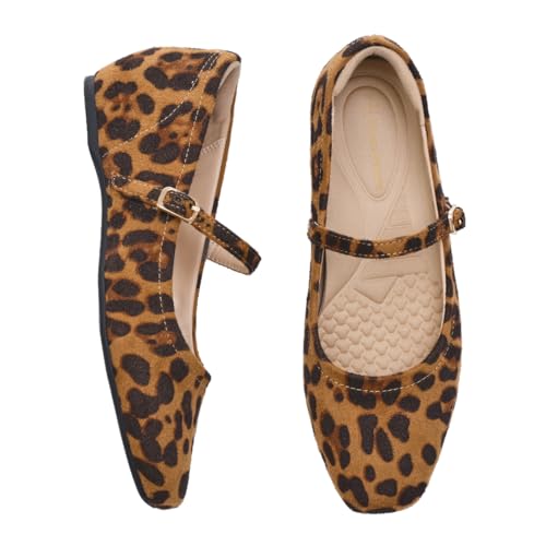 Image of Cusolemore Mary Jane Flat Shoes with Arch Support and Hidden Wedge Heel, Women Ballet Flats, Mary Jane Flats, Comfortable Dress Shoes