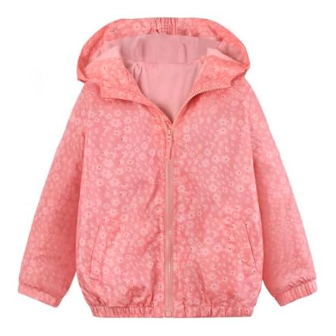 JOYSON Girls Waterproof Rain Jacket for Kids Cover