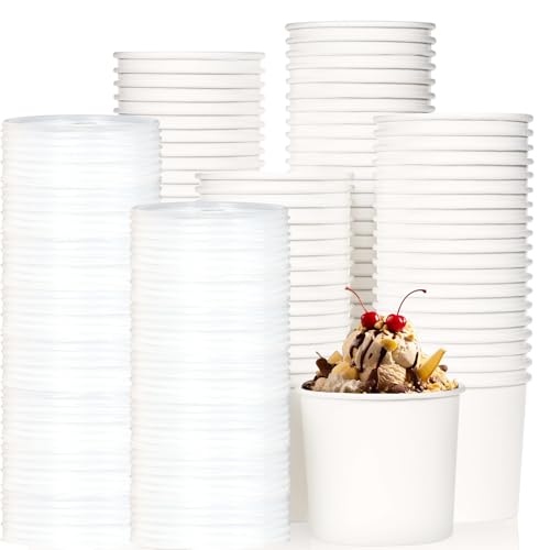 FISDEN 80 Pack Paper Food Container with Lid,12 Oz