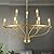Widluth 30" Modern Gold Chandelier Light Fixture Vintage 9-Lights Mid Century Modern Candle Style Chandelier Rustic Industrial Golden Chandelier for Dining Room, Kitchen Island, Living Room, E12