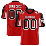 Generisch Personalisiert American Football Trikot Personalized Printed Team Name & Number für Herren Damen Kinder Jugend Fussball Sachen