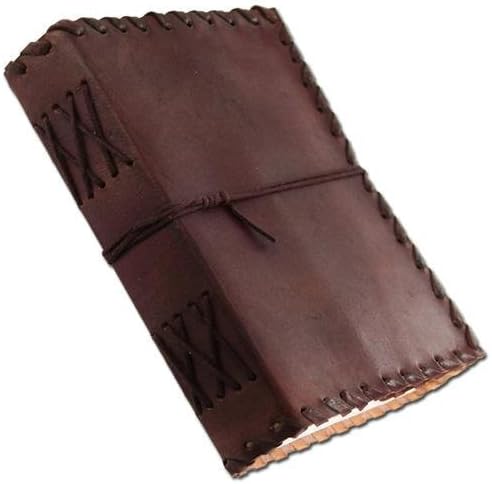 ANUENT Leather Journal Notebook Diary Vintage Side Stitched Scrap Book Drawing Book Personal Diary