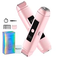 2 in 1 Bikini Trimmer for Women, Dual Head Electric Shaver, Pink