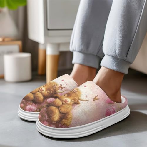 UNICEU Slip On Slippers for Women Comfortable Fluffy House Shoes Lightweight Warm Slides Fuzzy Non-slip Slipper3