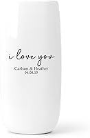 Personalized Handmade Ceramic Vase - Custom Wedding Anniversary Gift for Couples, 2 Sizes