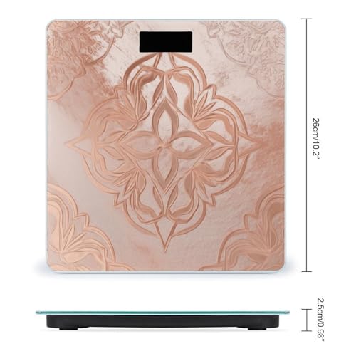 Báscula Digital Rose Gold para Baño con Vidrio Templado miniatura 2