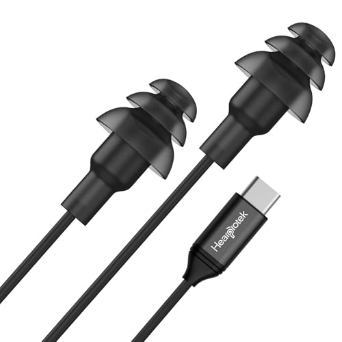 MIPEACE Ear Plug Headphones for Work, USB Type C Work