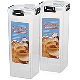 AOZITA 2 Pack Bread Box with Airtight Lid, Fresh...