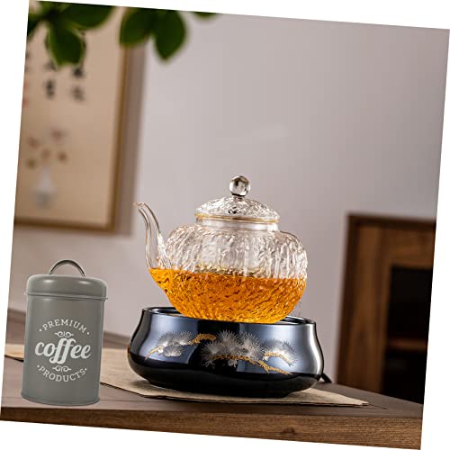 Recipiente para café y té mate gris metálico tarro sellado dulces condimentos 1200ml 7