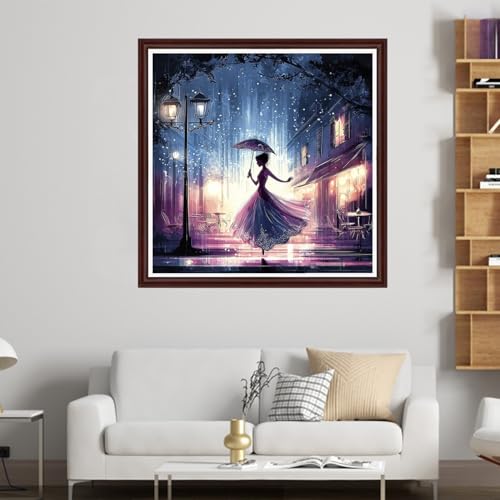 Image of Dooxvey Counted Cross Stitch Kits for Adults 11CT Printed Cross-Stitch Patterns Cross Stitching Embroidery Kit Stamped or Counted Needlepoint Kits- Ballet Girl 18x18 inch