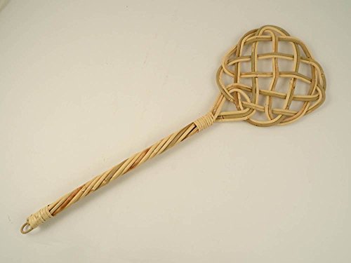 DISRAELI Battipanni in fibra naturale, bambù e rattan extra, a tre intrecci, 25x72cm