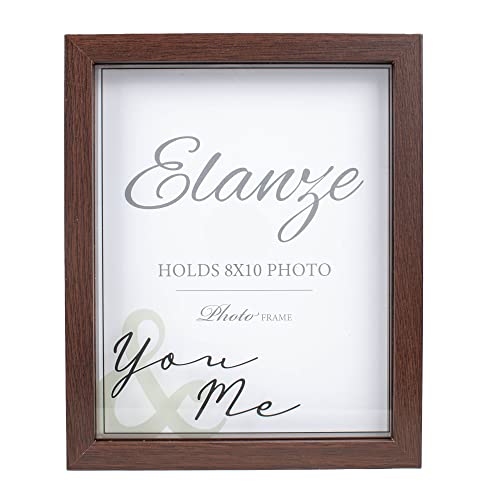Elanze Designs You and Me Dekorativer Bilderrahmen, Walnussholz, 20,3 x 25,4 cm Cover