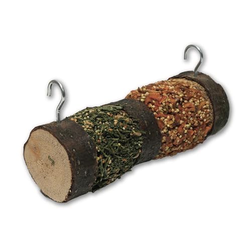 Rosewood Naturals Double Woodroll Small Animal Treat and Gnaw Toy for Rabbits Guinea Pigs Chinchillas Hamsters Gerbils Mice and Rats (Pack of 1)