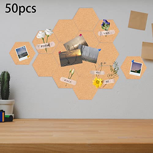 Generic 50 peças de placa de cortiça, porta- de cortiça, placa de para parede, mini de avisos de cor