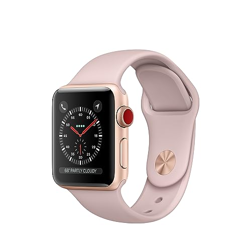 Apple Watch Series 3 - GPS+Cellular - Gold Aluminum Case with Pink Sand Sport Band - 38mm