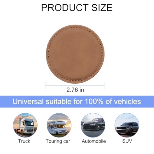Portavasos para auto, 2 unidades, antideslizante, marrón miniatura 2