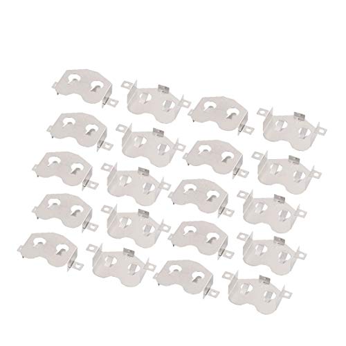 Baterías CR2477 placas metálicas tono plateado 20 piezas miniatura 1