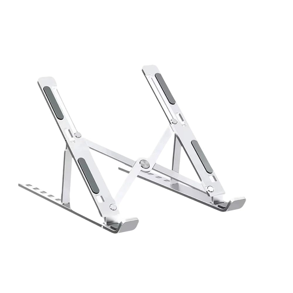 Adjustable Laptop Stand with Locking Buckle Ergonomic Aluminum Riser for Enhanced Cooling Stability Compatible with 10-16 Inch Laptops