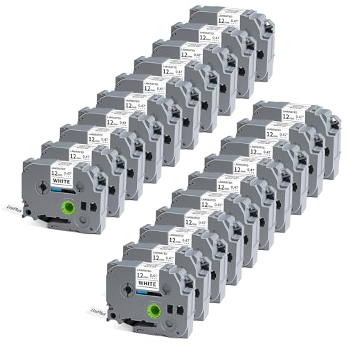 UniPlus 20�p�b�N �����p P Touch TZe-231 TZe231 TZ231 12mm 0.45�C���` ���~�l�[�g���x���e�[�v Ptouch PT-D200 PT-D210 PT-D400 PT-H100 ���x�����[�J�[�ɑΉ� ���n�ɍ� 