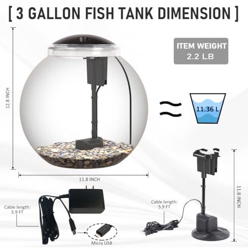 image for SW PRODUCTS 3-Gallon Aquarium Starter Kit, Ideal for Betta Fish and Ot