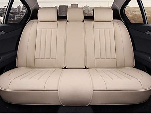 Image of Hi Art Leatherette Custom Fit Front and Rear Car Seat Covers Compatible with Tata Altroz, [Beige]