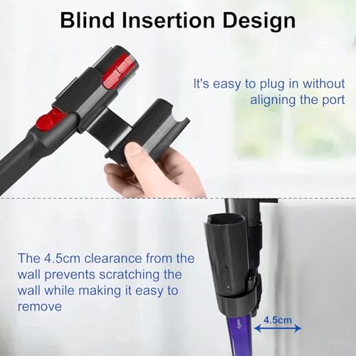 Image of 2 PCS Storage Bracket Holders Accessories Holder for Dyson V7 V8 V10 V11 V12 V15 Outsize Cordless Stick Vacuum Cleaner, Docking Station Wall Mount Attachments