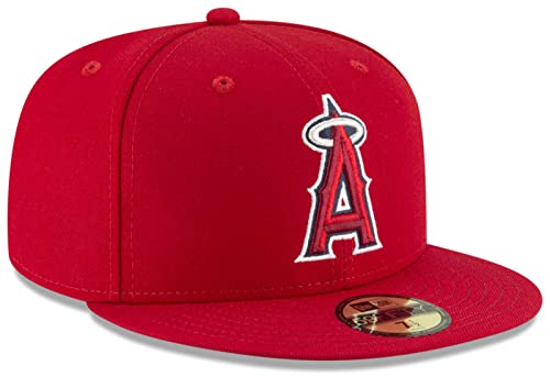 New Era Mlb 59Fifty Team Color Authentic Collection Fitted On Field Game Cap Hat (7 3/8, Los Angeles Angels) #TOP2