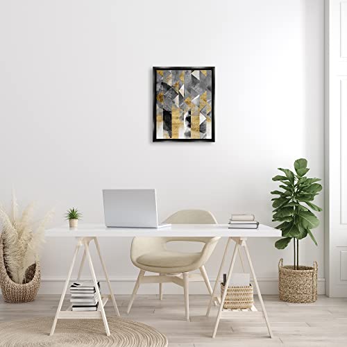 Image of 'Modern Triangular Stripes Sharp Geometric'| Floating Frame Canvas Art