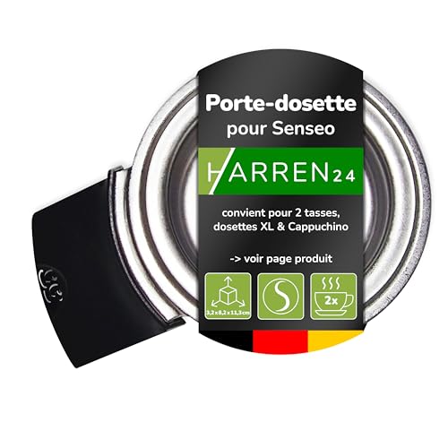 Harren24 Porte-dosette HD5010/01 pour 2 tasses compatible avec la machine à café à dosettes Philips Senseo Original (Plus) HD6552 - HD6556, HD7803 - HD7806,...