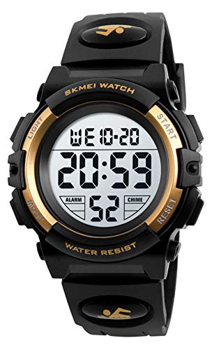 Dreamingbox Kids Watches Boys, Waterproof Electronic Sports Watches for Boys Digital Watches Ages 5-7 Easter Birthday Gifts for 6-12 Year Old Boys Yellow