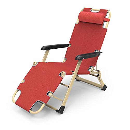LDCBFTR Folding Sun Lounger Foldable Zero-Gravity Lounge Chair Recliner Cotton Pad Adjustable Reclining Garden Outdoor Terrace Sun Lounger Can Hold Up To 150Kg-Orange