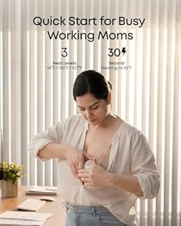 eufy Security Heated Breast Pump Hands-Free E20, Wearable with Innovative HeatFlow, 3 Heat Levels, Optimized Rhythm via App, Hospital-Grade Suction, Leakproof, Ultra-Slim and Quiet for in-Bra Use
