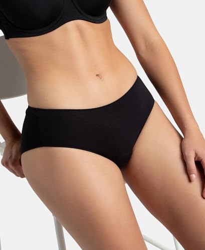 Image of Jockey 1802 Women's High Coverage Micro Modal Elastane Stretch Mid Waist Hipster with Ultrasoft Concealed Waistband (Pack of 2)
