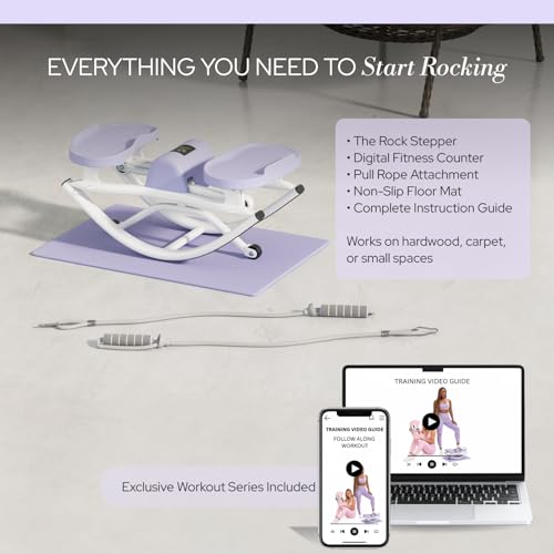 Image of The Rock Stepper - Side to Side Rocking Stepper Machine for Home Workouts - Low Impact Indoor Cardio Leg Glute and Core Training - Quiet Compact Step Rocker Exercise Equipment