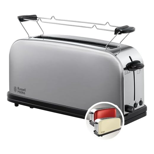 Russell Hobbs 21396-56 Adventure - Tostadora, Ranura Larga y Ancha, para 2 Rebanadas, Acero Inoxidable
