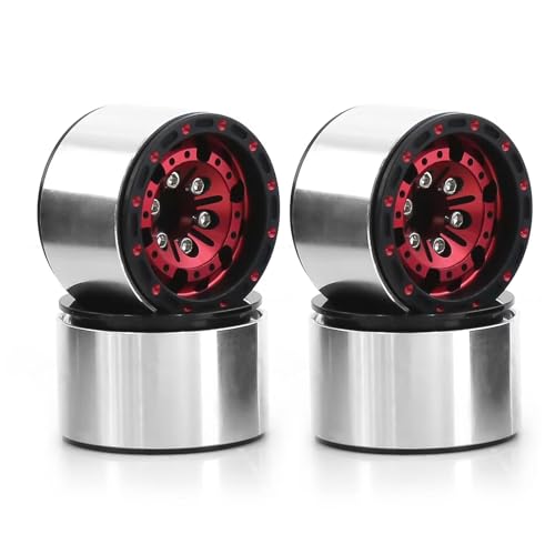 Jante 1.0" Beadlock en Métal TRX4M SCX24 AX24 Roue RC 4 Pcs