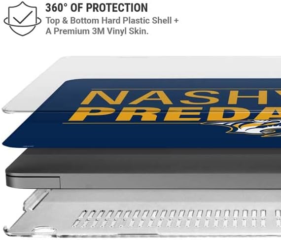 Skinit Case + Skin Compatible with MacBook Pro 16in (2021) - Officially Licensed NHL Nashville Predators Lineup Design